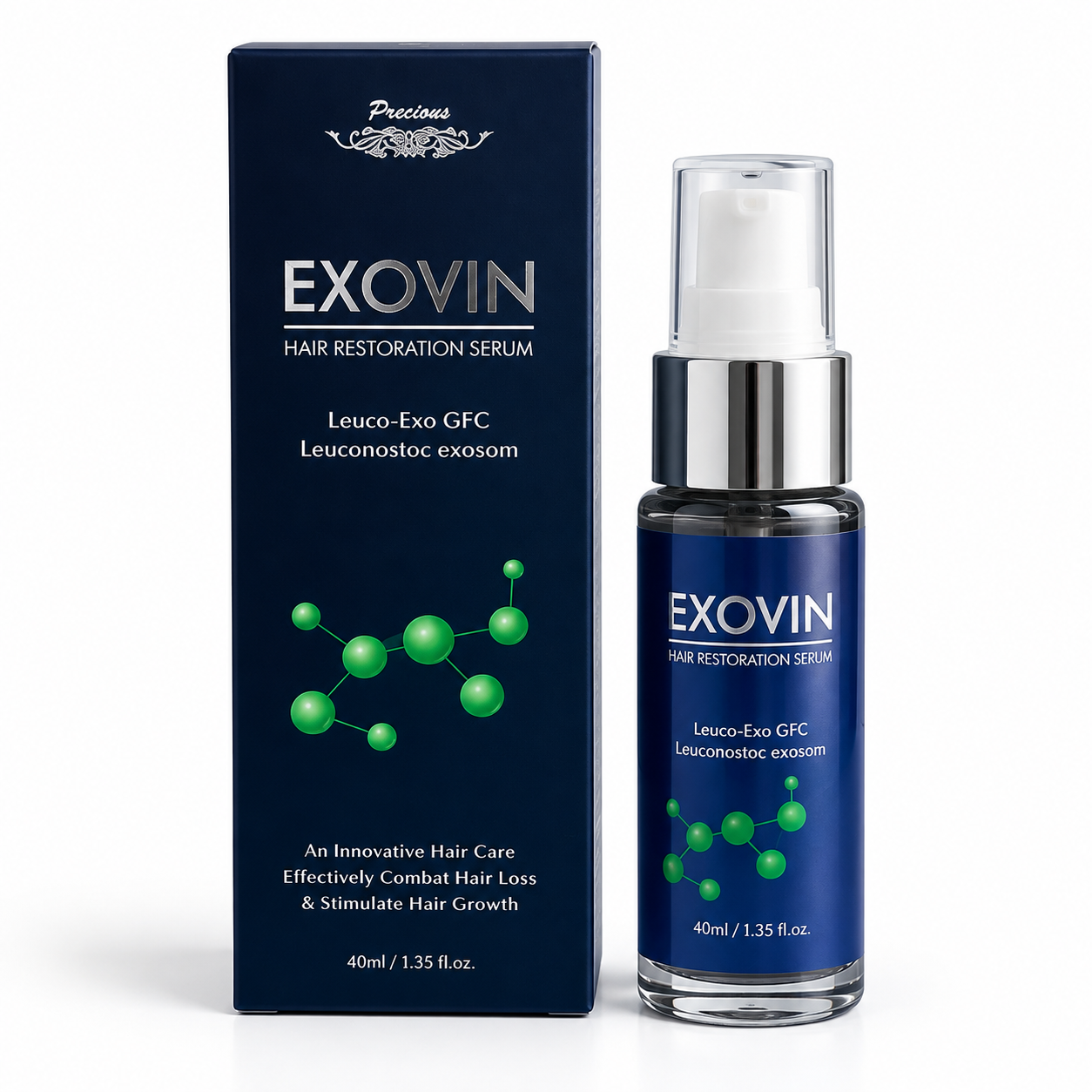 Exovin Hair Restoration Serum – Stop Hair Loss & Regrow Hair 40ml