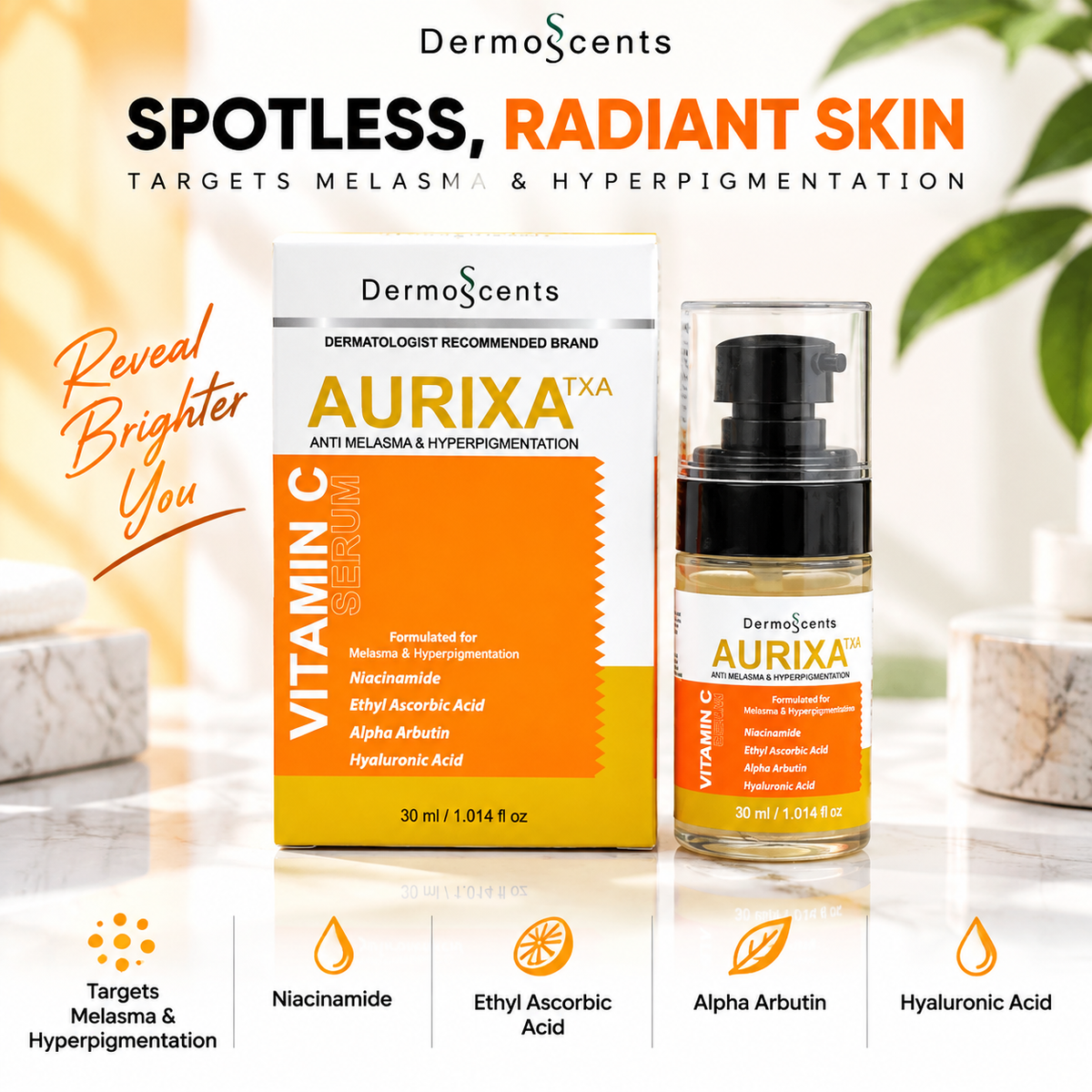 Aurixa TXA + UV Scent SPF 60 | Brightening & Sun Protection Skincare Bundle