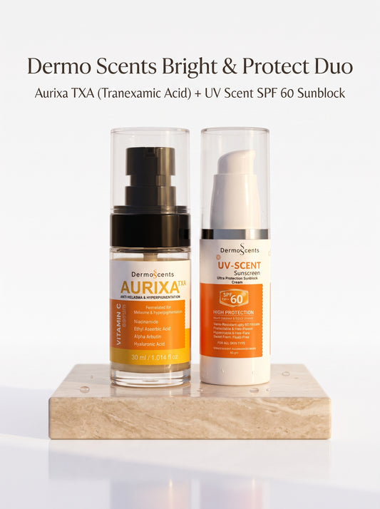 Aurixa TXA + UV Scent SPF 60 | Brightening & Sun Protection Skincare Bundle